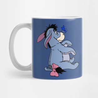 Donkey with Awareness Ribbon Butterfly (Blue) Mug